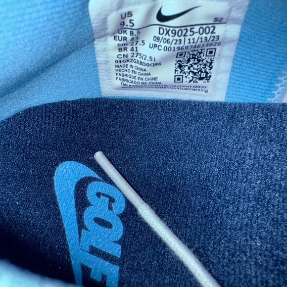 Nike Air Zoom Victory Tour 3 Platinum Obsidian Golf Shoe DX9025-002 Size 9.5 NEW